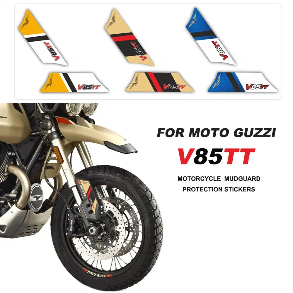 

MOTO GUZZI V85 For MOTO GUZZI V85 TT Motorcycle Fender Protection Sticker Kit 3D Resin Waterproof Anti-Scratch Protector