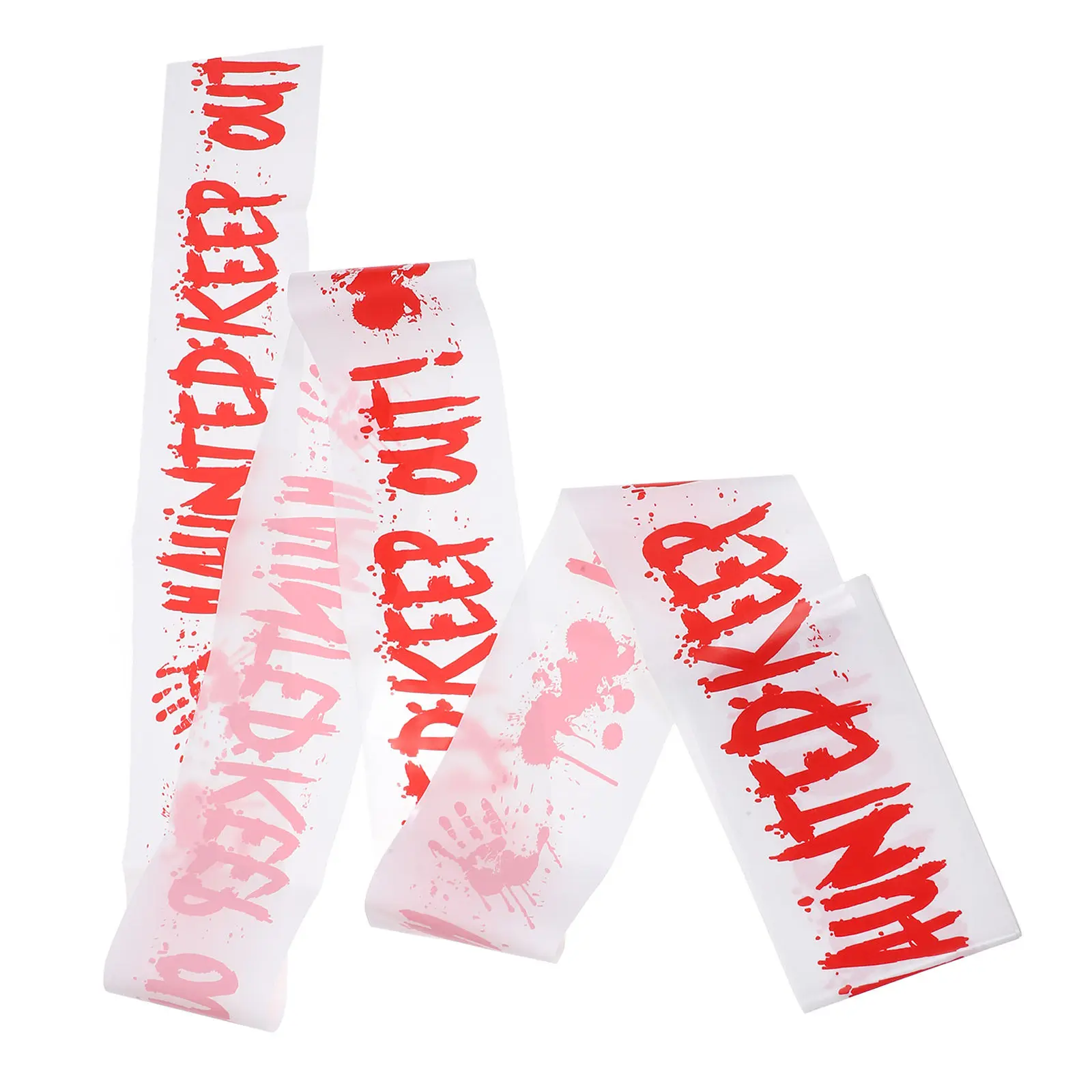 

1 Roll Warning Pe Non Adhesive Barrier Tape For Halloween Decor Safety Barrier Tape Party Favors Haunted Keep Out Sign