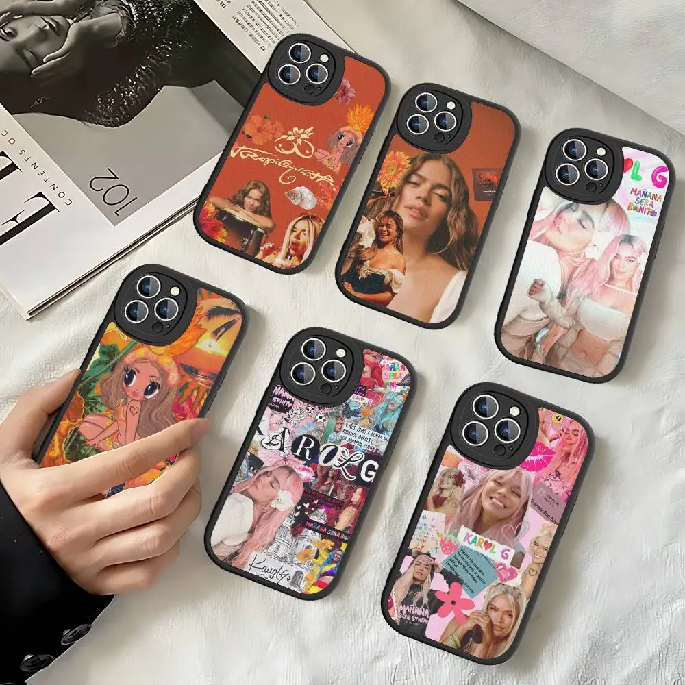 K-karol G Tropicoqueta Leather Phone Case For IPhone 16 15 14 13 12 11 Pro Max Plus Shockproof Cover