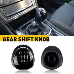 6 Speed Gear Shift Knob for FORD Mondeo For Mk4 S-Max C-Max Focus ForMk2 Kuga Leather Shifter Lever Arm Headball Car Accessories