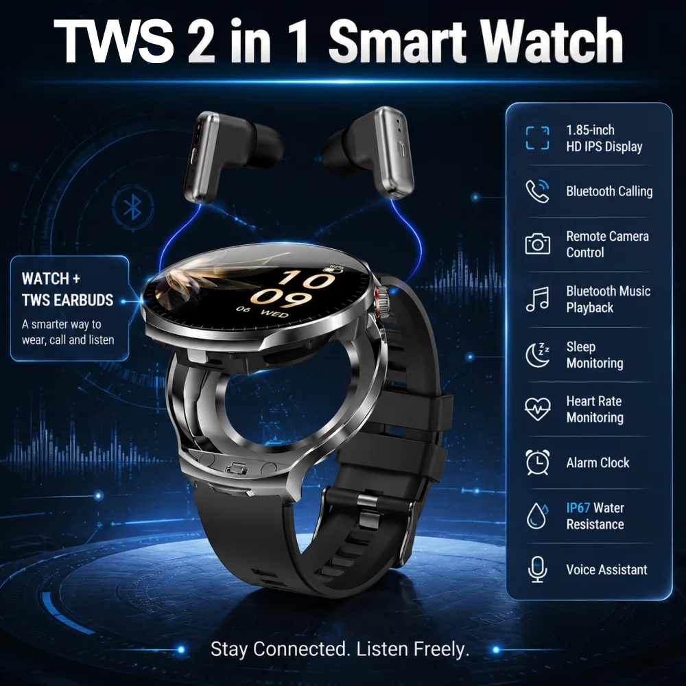 Wireless Earbuds Tws - Novo Relógio Inteligente com Fones de