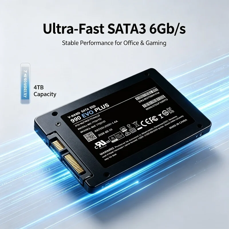 990 EVO Plus 2.5-Inch SATA3 SSD, Built-in Solid State Disk, 1TB/500GB/4TB/2TB, Hard Drive, Desktop, PC, Laptop. Pro Max.