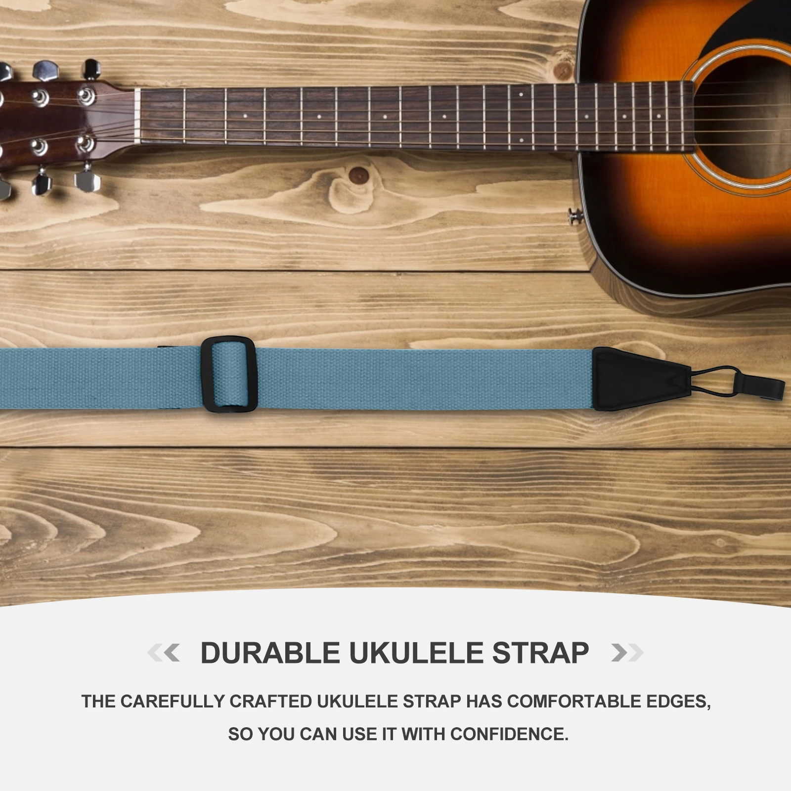 

1Pcs Ukulele Strap Non-Punching Fabric Durable Simple Adjustable Musical Instrument Accessories Practical Ukulele Strap