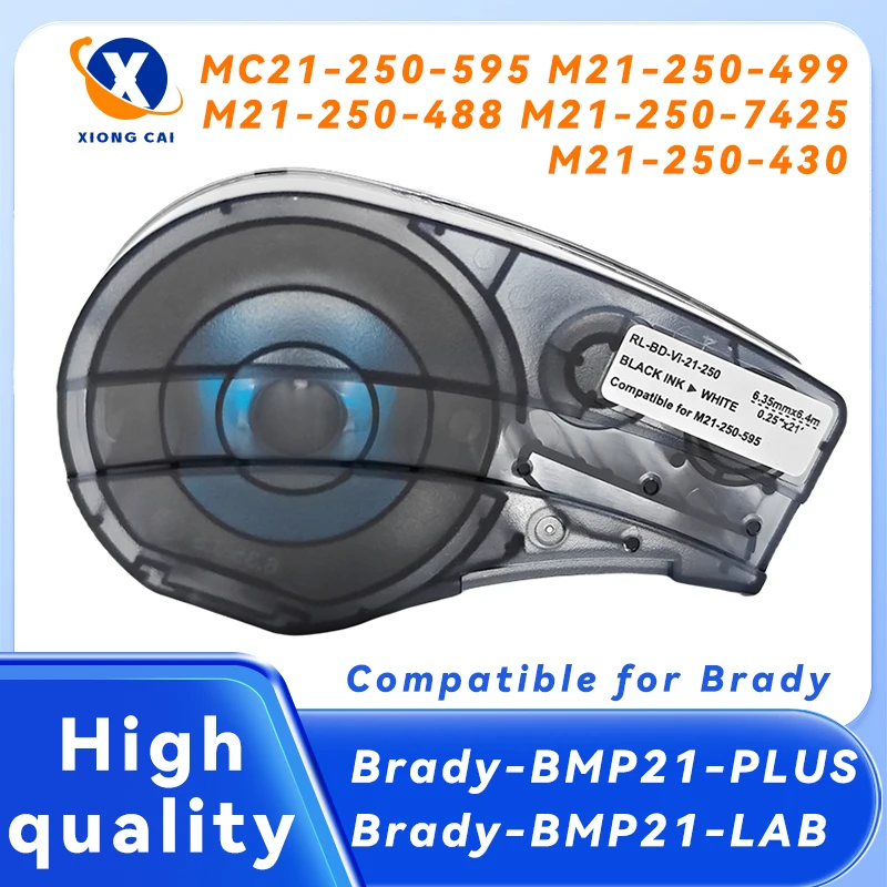 

Label Cartridge(10PCS)Compatible for BMP21 BMP21-PLUS BMP21-LAB Handheld Label Tape Printer-M21-250-499/M21-250-488/M21-250-595