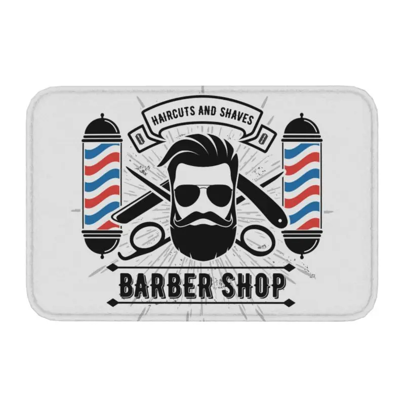 Custom Hairdresser Barber Shop Floor Door Bathroom Kitchen Mats Anti-Slip Indoor Doormat Garage Entrance Carpet Rug