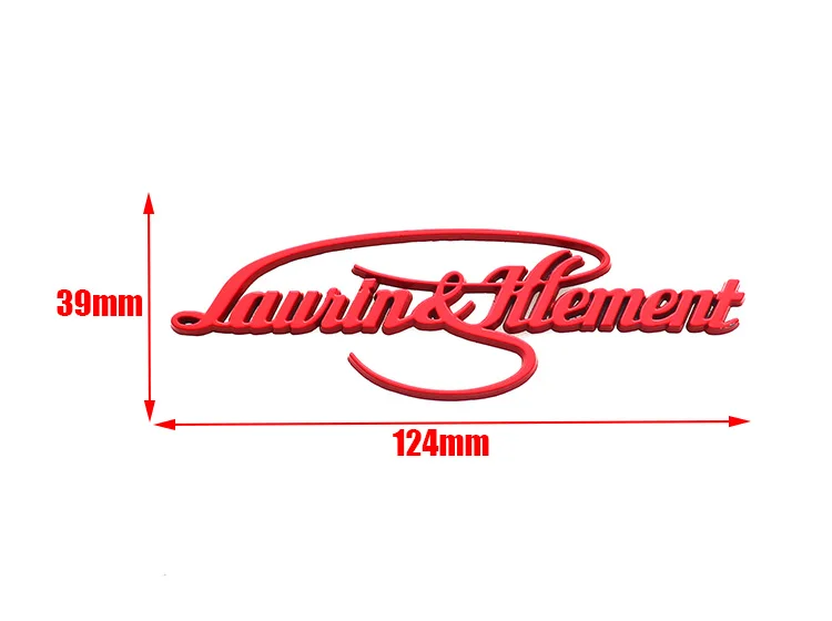 1pcs metal Laurin & Klement Car Fender side logo sticker Front Rear Bumper tail door trunk sticker emblem Accessories For Skoda