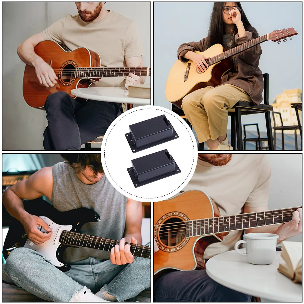

2pcs Replacement Pickup Box For Active Bass Small Durable Holder High-Quality Bass Pickup Holder Material