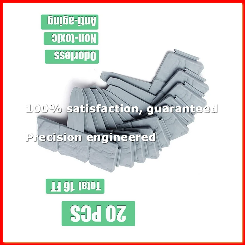 

Garden Landscape Edging Borders No Dig,20 PCS 16 FT Lawn Edging for Landscaping,Plastic Fencing Lawn Border-A79M