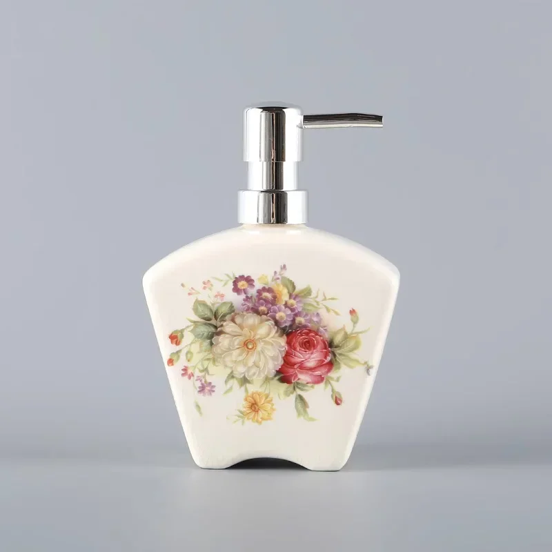 

450ml ceramic hand sanitizer bottle French premium ice cracked shampoo bottle shower gel dispenser bottle bathroom accessories