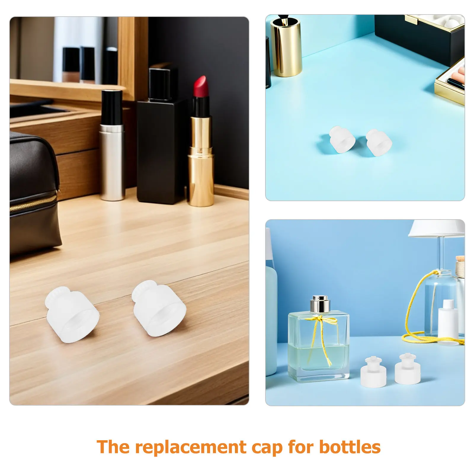 100Pcs Plastic Hand Pull Bottle Caps Replacement Leak Proof Bottle Toppers for Storage Replacement Plastic Cap