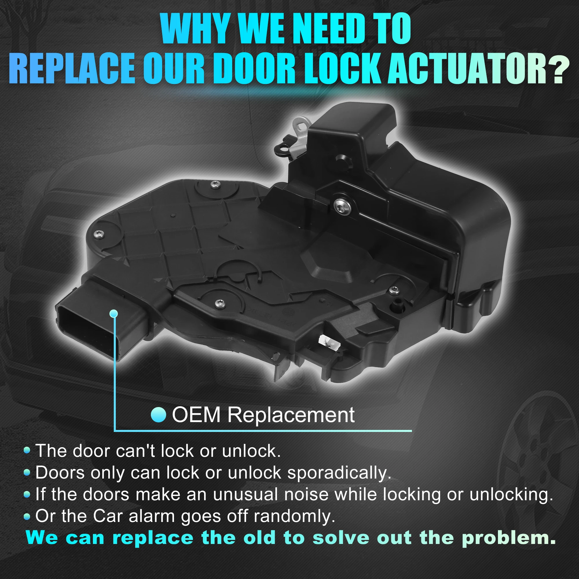 X Autohaux Car Front Right Door Lock Actuator Mechanism Central Locking LR011275 for Land Rover Range Rover Evoque 2004-2017