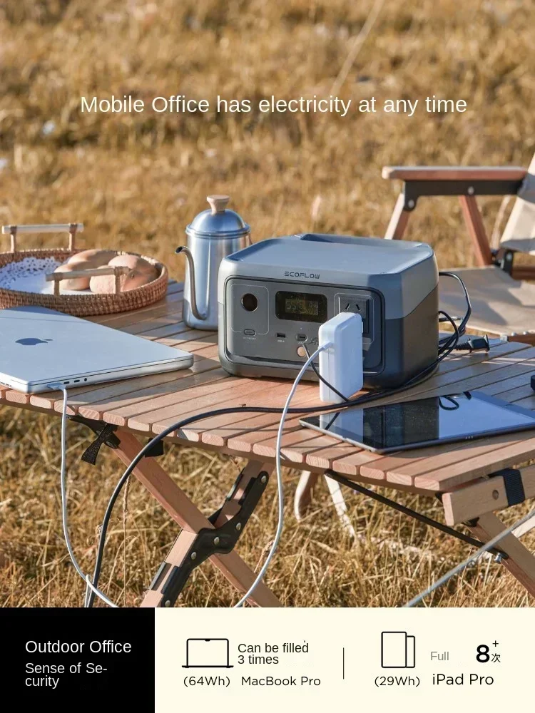 EcoFlow River 2 Energia Móvel Externa 220V Portátil de Alta Potência Grande Capacidade Carga Rápida 600W Bateria de Fosfato de Ferro de Lítio