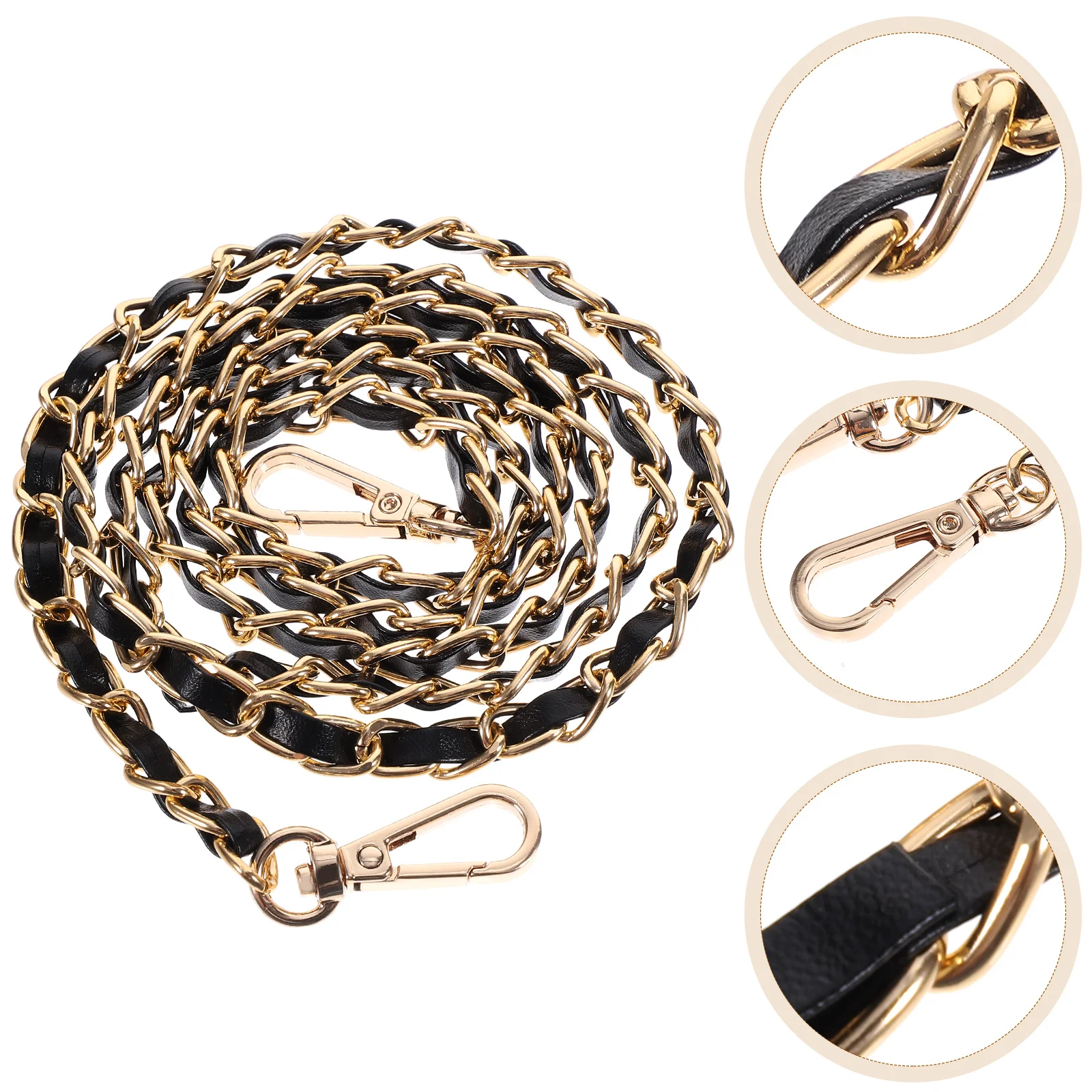 120 Cm Handbags Messenger for Men Metal Chain Crossbody Chains Straps Golden Man