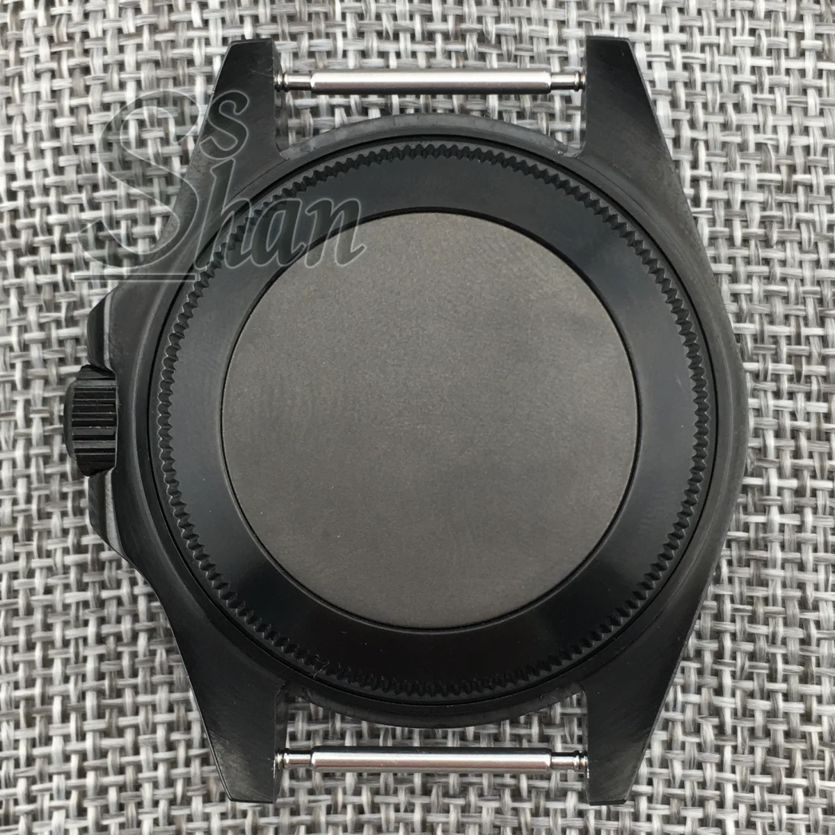 حافظة سوداء فريدة من نوعها للرجال مقاس 43 مم وإطار من السيراميك مناسبة لزجاج الياقوت NH34 NH35A NH36 4R35 4R36 NH39