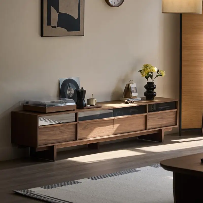 

Retro Minimalist Tv Stands Drawers Coffee Mid Century Wall Office Tv Table Aesthetic Wood Archivadores Chinese Style Furniture