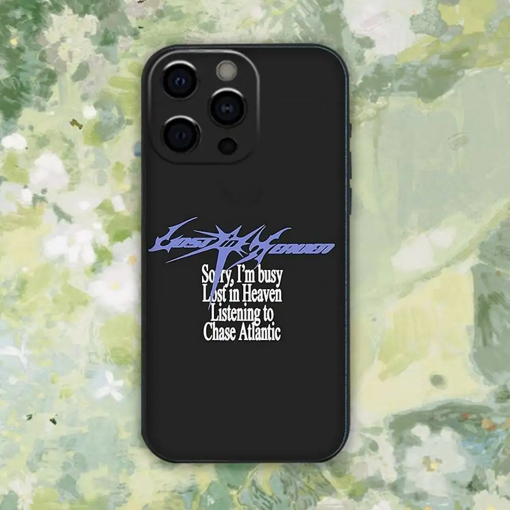 حافظة هاتف C-Chase Atlantic Music Group لهاتف iPhone 16e,16,15,14,13,12,11,Pro,X,XS,Max,XR,Plus,Mini Soft Black Cover