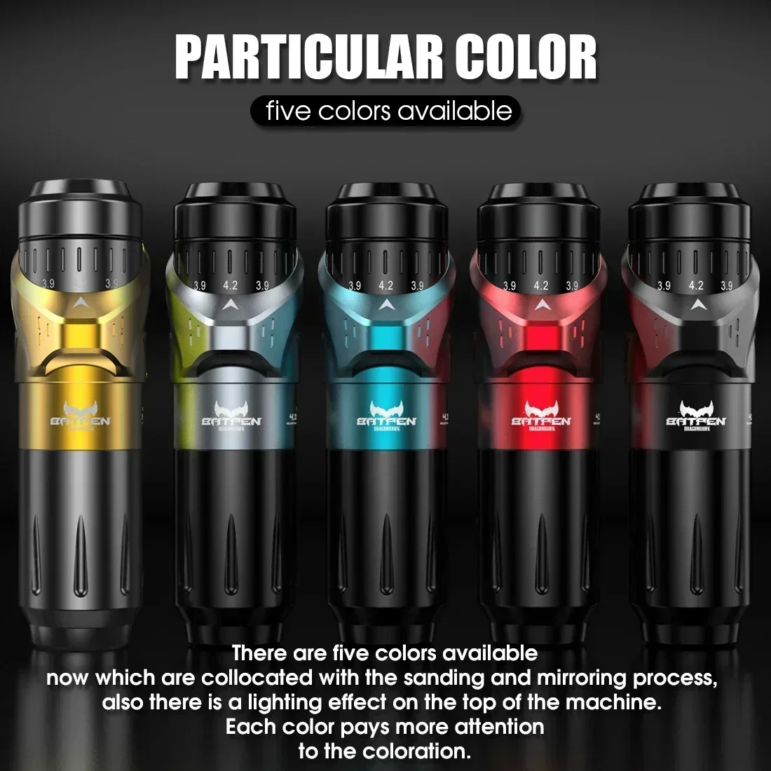 360 Degrees Stroke Adjustable Max 4.2mm Coreless Motor Tattoo Machine Pen Seven Length Option Permanent Makeup