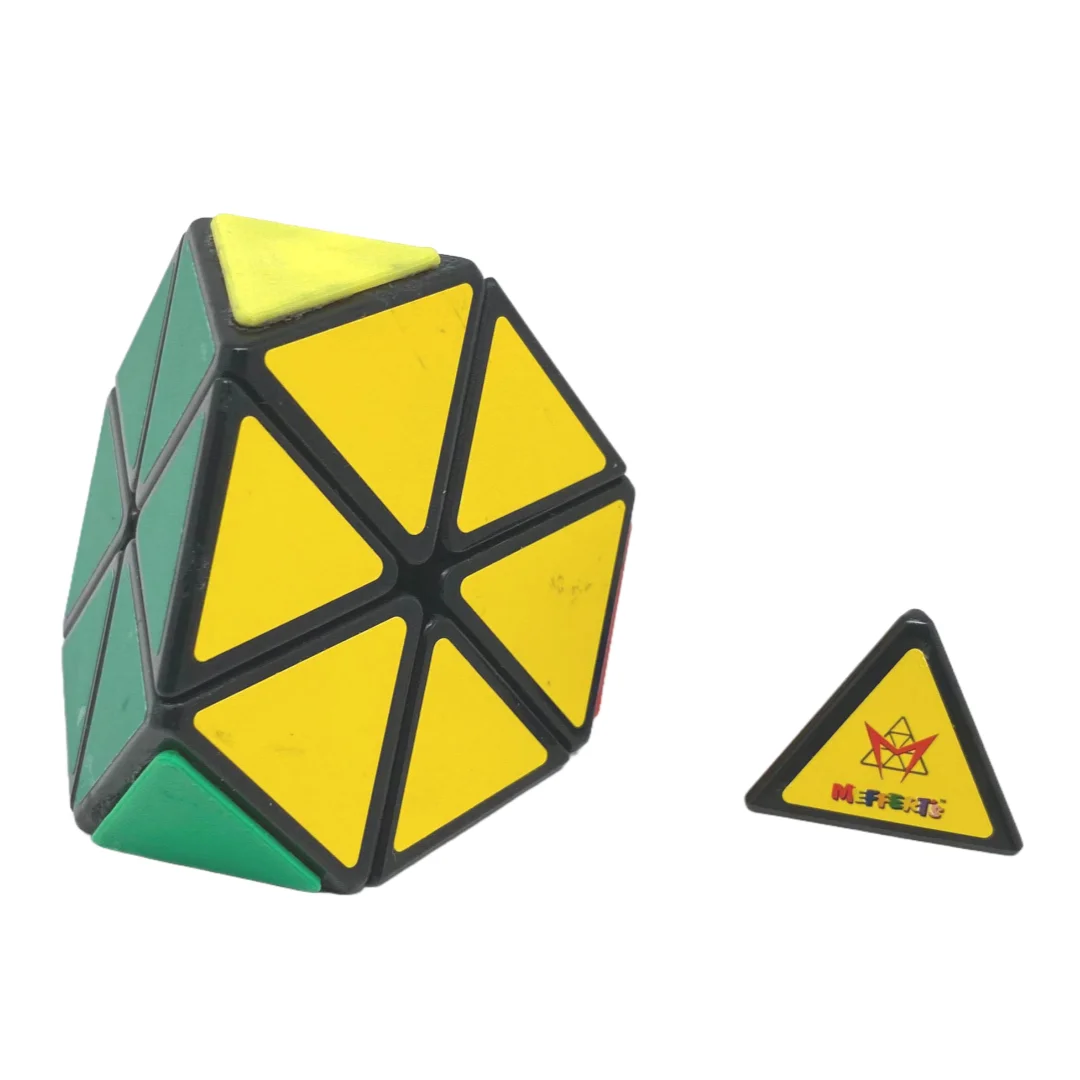 Meffert's Tetraminx Black Body Magic Speed Cube Strange Shape Puzzle Stickerless Cube Puzzle Toys