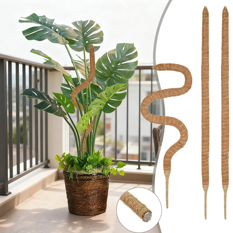 

1PC 60-120cm Deformable Plants Climbing Support Coconut Palm Stick for Moss Plant Support Growth Home Garden Decor Jardinagem