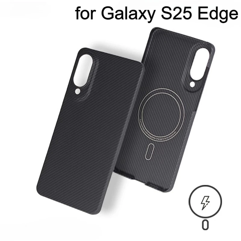 

Чехлы для мобильных телефонов Samsung Galaxy S25 Edge из углеродного волокна, арамидные противоударные аксессуары для мобильных телефонов