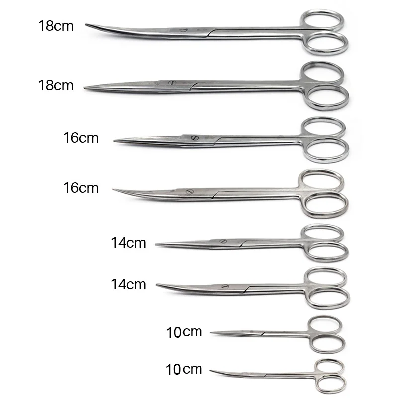 1pc Medical Surgical Scissors Stainless Steel Oral Surgery Tools Straight/Elbow Dental Surgery Equipment