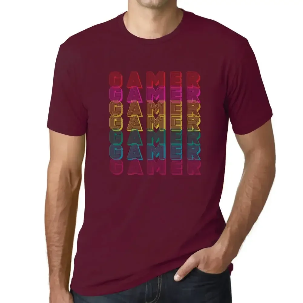 Camiseta gráfica para hombre Color retro Gamer Gaming Funny Esports Ecológico