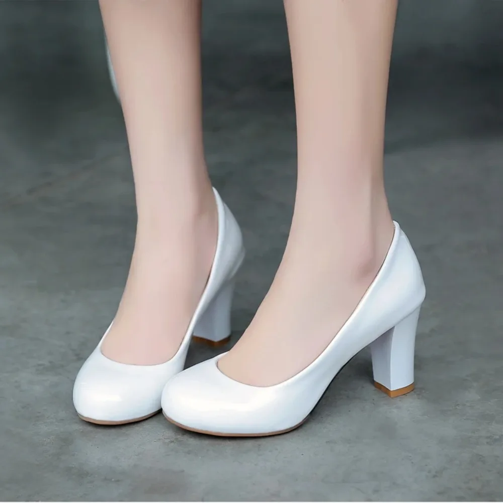 BLXQPYT Women\'s High Heels Pumps 2026 Fashion Big Size 31-47 Spring Autumn 4 Colors PU Leather Party Wedding Shoes 222-7