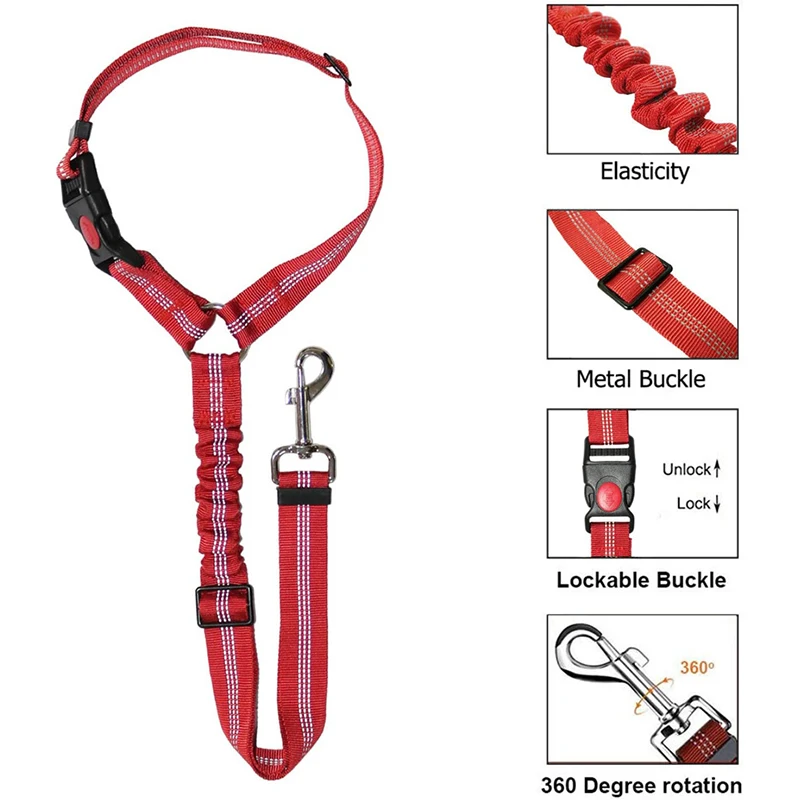 Neue Feste Zwei-in-one Hund Harness Leine Pet Auto Sitz Gürtel Rücksitz Sicherheit Gürtel Einstellbar für Kätzchen hunde Halsband Pet Zubehör