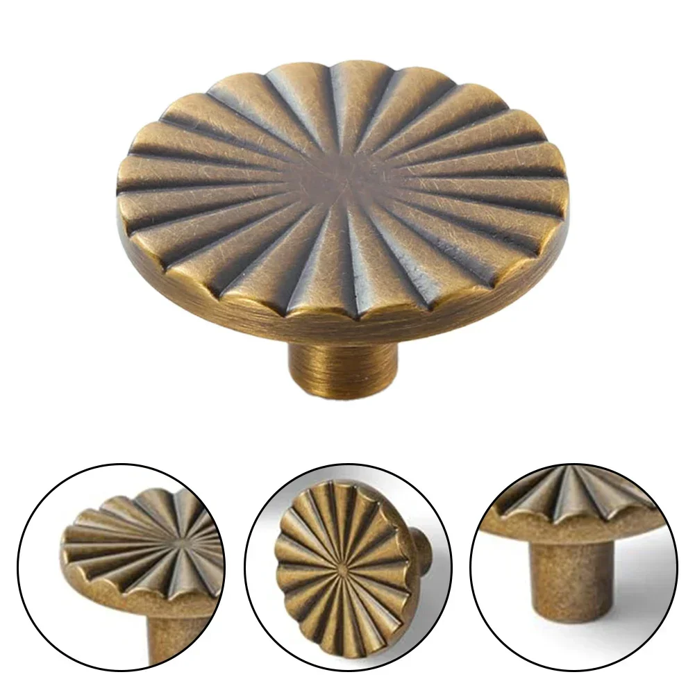 

6Pcs Antique Pull Handles Round Shape Cabinet Pulls Retro Drawer Knob Wardrobe Door Handles Furniture Handle Hardware Fittings