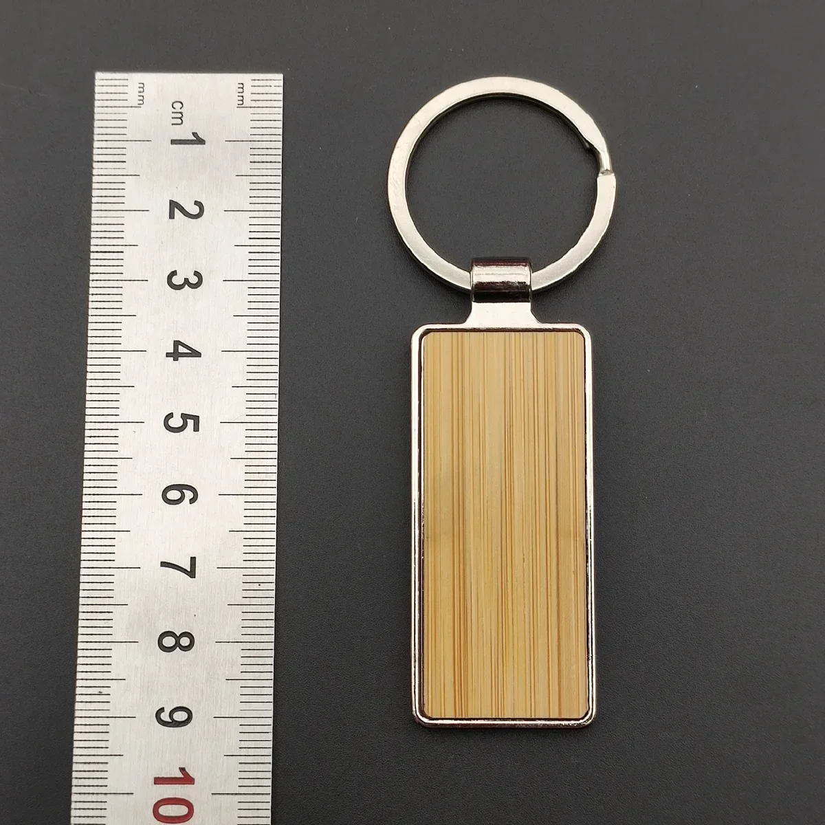 Customized Logo Clean Bamboo Keyrings Wood House Bottle Opener Metal Keychains Souvenirs Bags Decoration Car Key Chain Gift