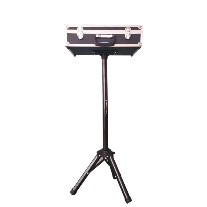 Magician Carrying Case Magic Table Tricks Gimmick Magician Suitcase with Aluminum Tripod 2024 new arrival - Black