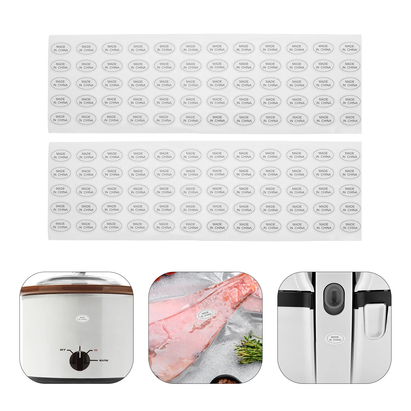 

1200 шт. многоразовые наклейки из ПВХ, водостойкие, масляные, устойчивые к разрыву самоклеящиеся этикетки для кухонных принадлежностей, белые липкие этикетки