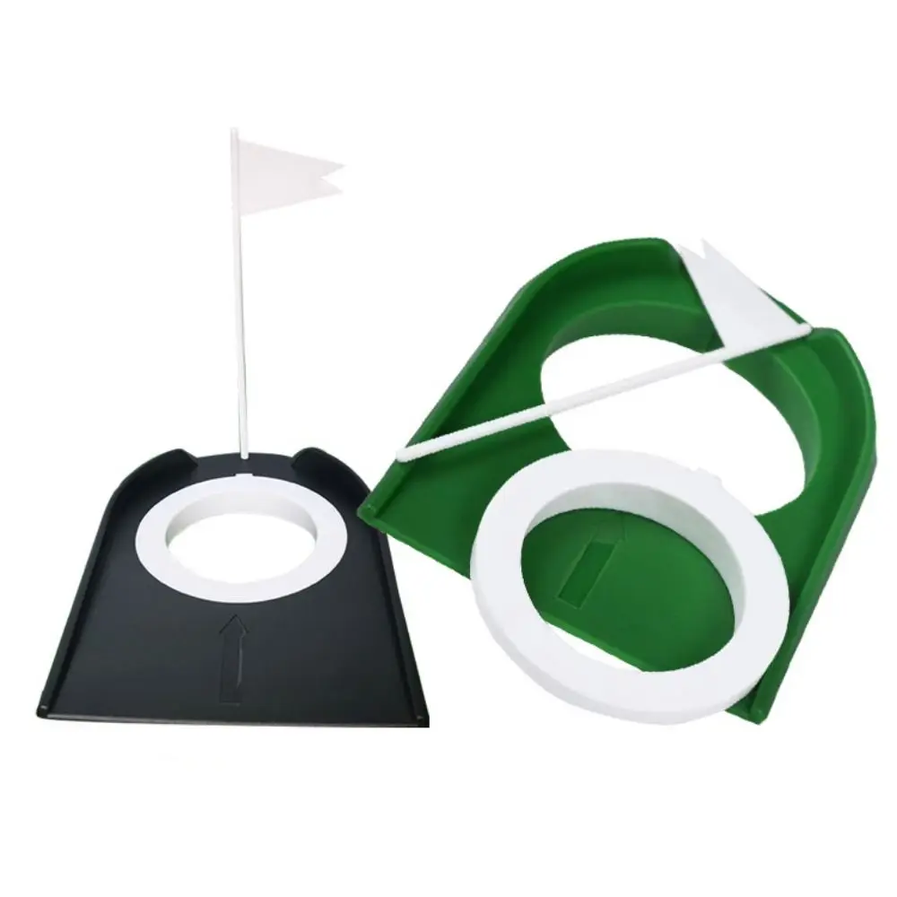 Putting Cup Golf Putting Disc with Hole Flag Removable Golf Putting Hole Cup Plastics Golf Training Golf Putting Regulation Cup
