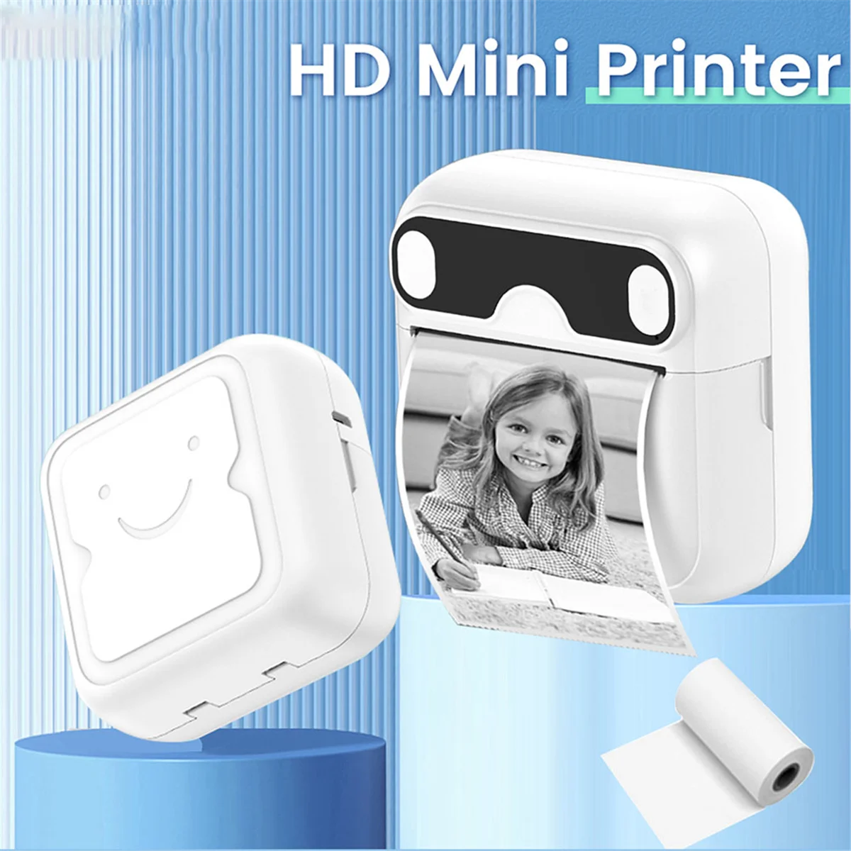 

Popular Pocket Printer, for Android or IOS APP, Inkless Printer Gift for Kids