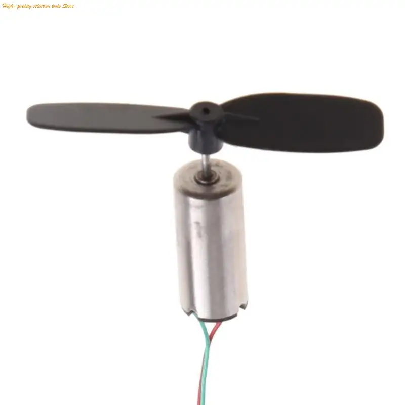 203F 1セット3.7V 48000RPM RC航空機ヘリコプターおもちゃのコアレスモーター +プロペラ