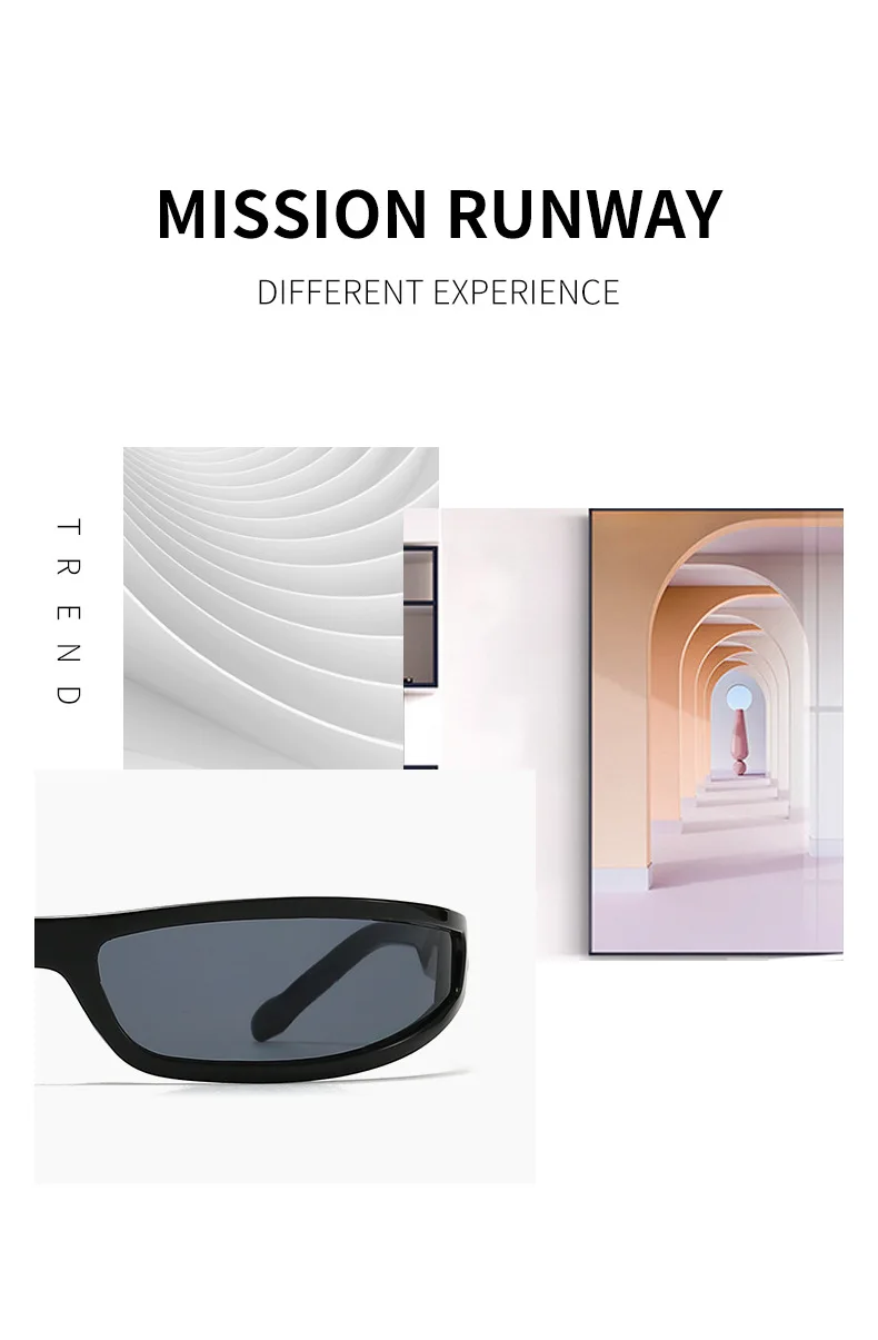 Schmale rechteckige Y2K-Sonnenbrille, 2025, Luxusmarke, Punk, Wrap Arou, modische Spiegel-Sport-Sonnenbrille, Damen und Herren, Radfahren, Sonnenbrille – Detail 4