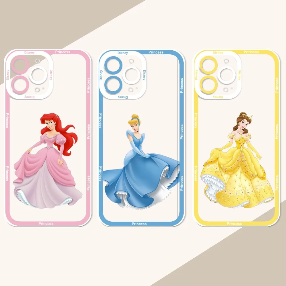 

D-Disney Princess Phone Case For iPhone 12 11 13 14 Pro Max XR XS Max X SE2020 7 8 Plus Case