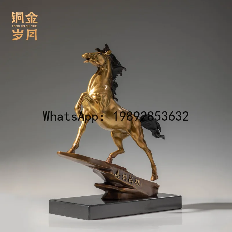 LYY Instant Success Brass Horse Ornament Galloping Horse Bronze Ornament