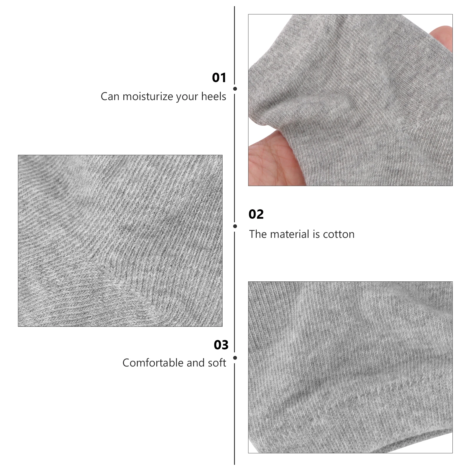 Chaussettes en Gel hydratant, 2 paires, Anti-fissure, en coton doux, Protection du talon, outils de soins des pieds, réparation de la peau sèche en Silicone