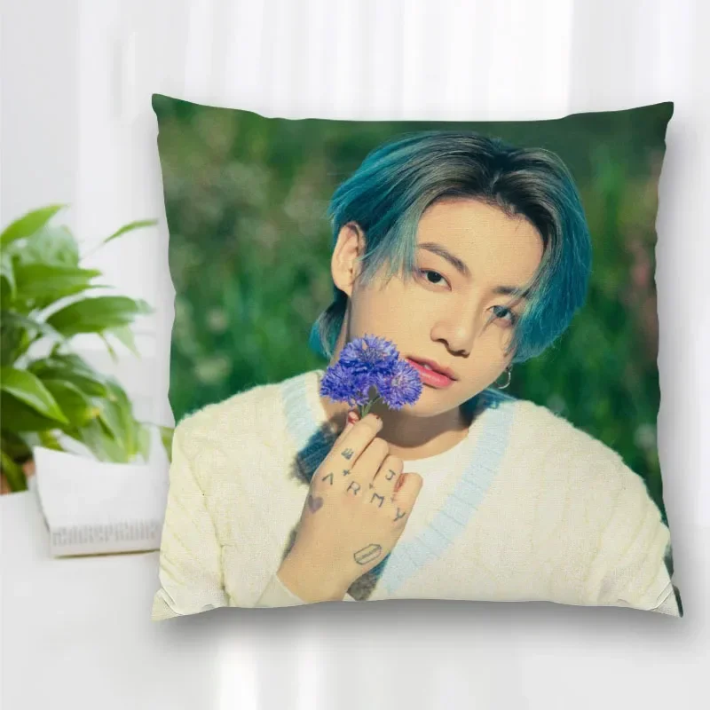 New Pillow Slips Jungkook Pillow Covers Bedding Comfortable Cushion/Good For Sofa/Home/Car High Quality Pillow Cases