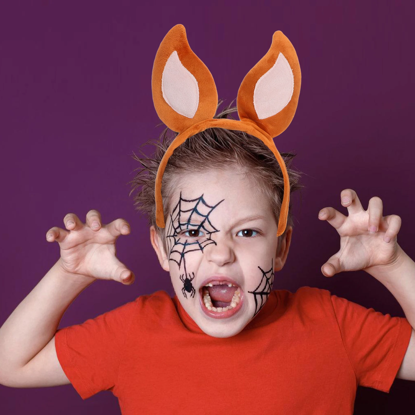 Halloween Pet Headband Dog Costume Gloves Cosplay Carnival Animal Pu Prop Dress up Toddler Ear