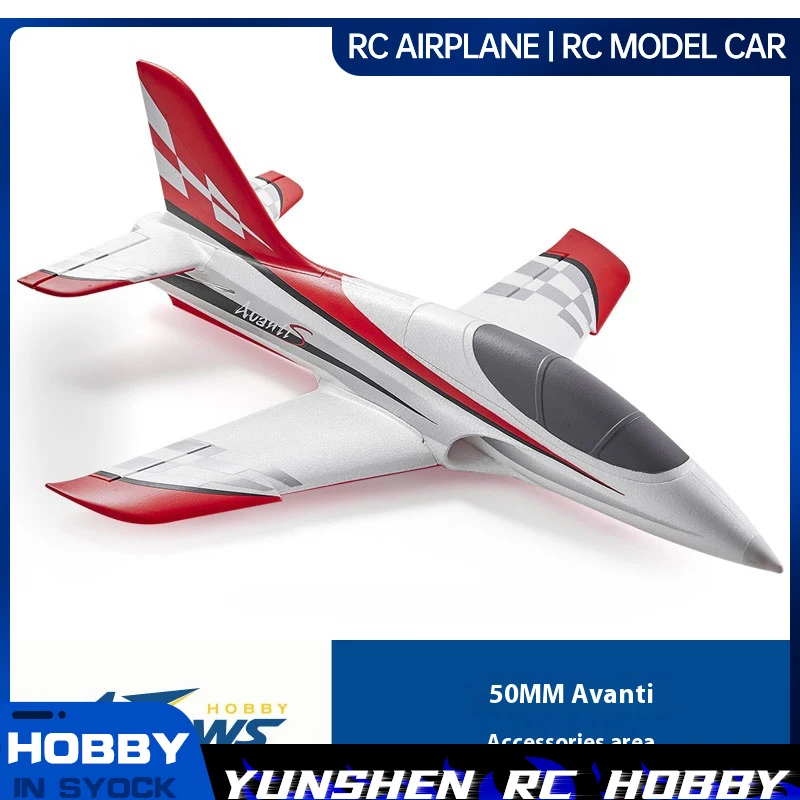 Blue Arrow 50mm Avanti Exclusive Accessory Body, Main Wings, Flat Tail Cockpit Cover, Nose Cover, Landing Gear Sticker