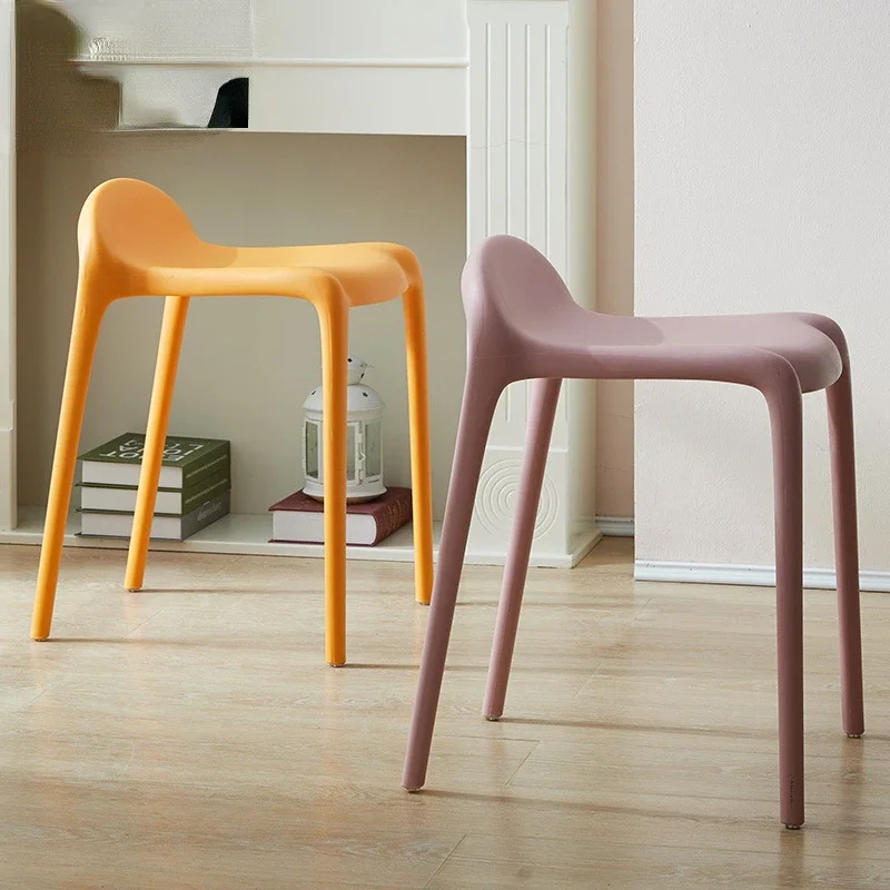 

Dining Room Chairs, Stackable Plastic Stool, Thickened Adult High Stool, Simple Commercial Stool, Home Living Room Chair