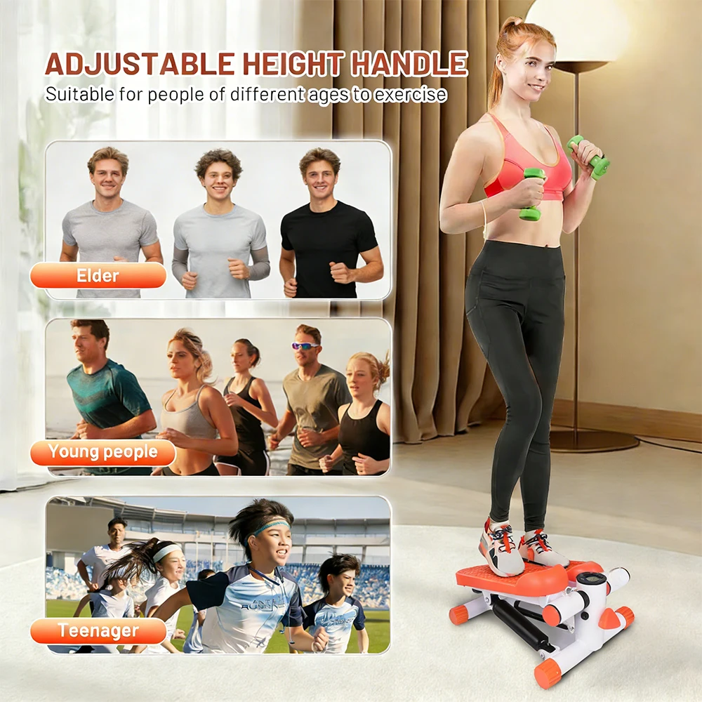 

Max User Weight to 120kgs Hydraulic Home Use Body Lcd Monitor Mini Fitness Multifunctional Steppers for Exercise