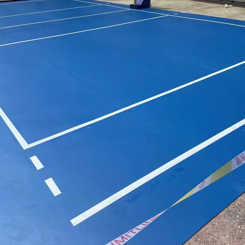 Beable Waterproof Outdoor Use PVC Perfect Basketball Volleyball Tennis Badminton Pickleball Mat Flooring Court For School