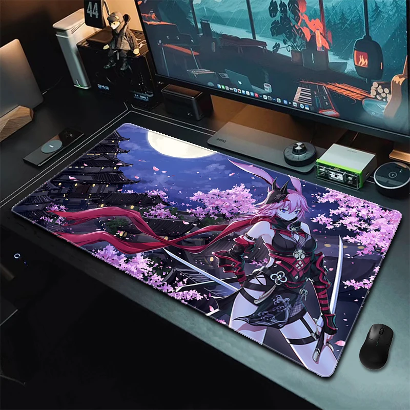 

Yae Sakura игровой коврик для мыши Honkai lmpact 3rd большой коврик для мыши 900x400 мм аниме нескользящий коврик для мыши DeskpadGamer украшение для рабочего стола