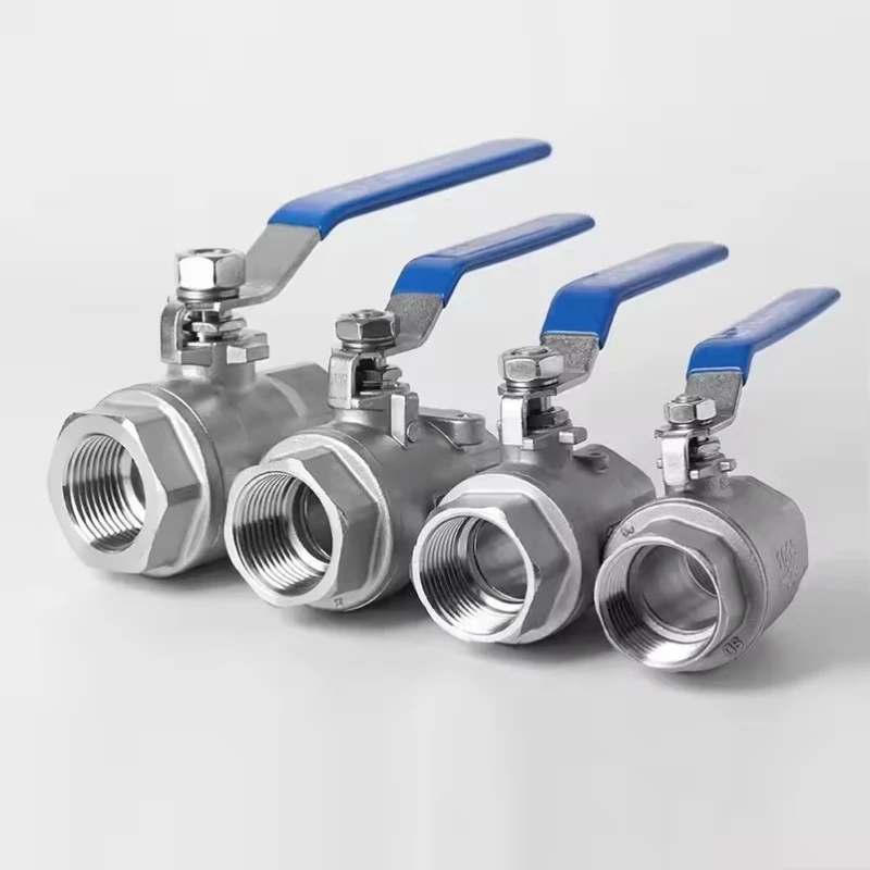 304 Stainless Steel 2‑Piece Ball Valve BSP Female Thread 1/4‑2 Inch Heavy‑Duty Water Gas Oil Pipeline Switch Fitting Adapter