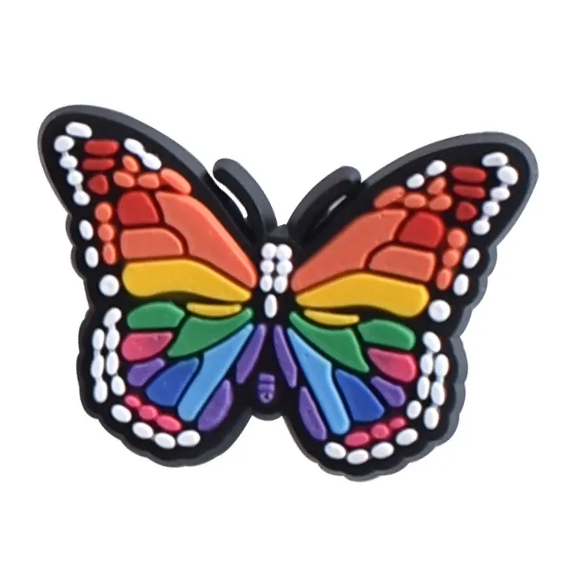 Hot Sale 1Pcs Colorful Butterfly EVA Big Size Beach for Bogg Bag Buckles Charms Bag Accessories DIY Girl Party Christmas Gifts