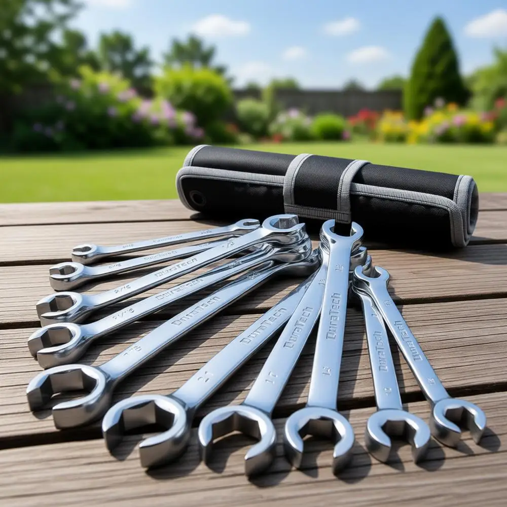 

Набор из 10 метрических гаечных ключей с подставкой, 1/4 до 7/8 и 9-21 мм, сталь CR-V, сумка-органайзер