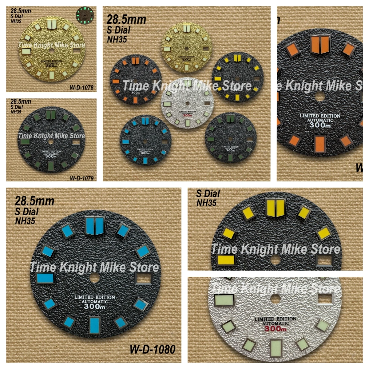 

28.5mm High Quality S Logo DIal Suitable For NH35/NH36 Movement Green/No Luminous Matte Black Watch Modification Accessories